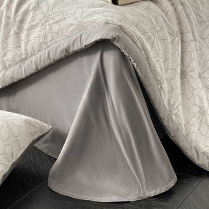 Linge de lit jacquard respirant en gaze de coton avec motif marguerite