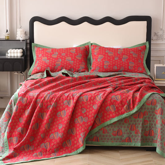 Couette réversible « Country Pumpkin » en coton biologique