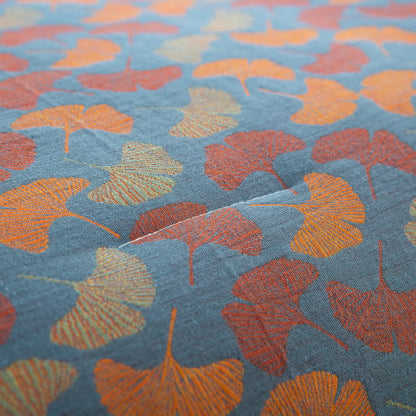 Linge de lit jacquard en gaze de coton avec feuilles de ginkgo
