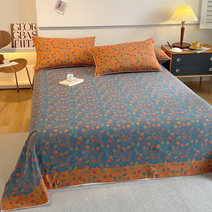 Couvre-lit élégant et doux en gaze de coton avec des feuilles