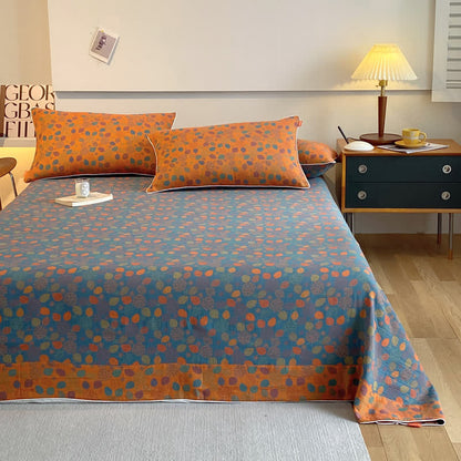 Couvre-lit élégant et doux en gaze de coton avec des feuilles