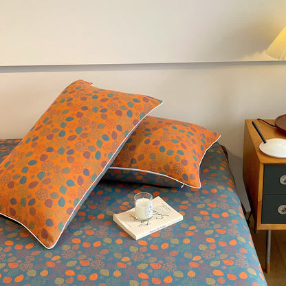 Couvre-lit élégant et doux en gaze de coton avec des feuilles