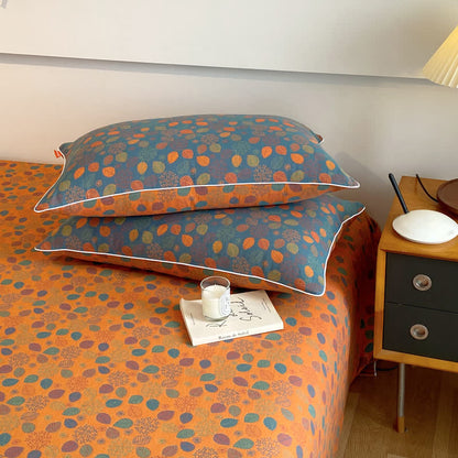 Couvre-lit élégant et doux en gaze de coton avec des feuilles