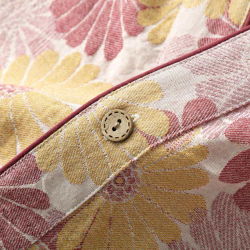 Ensemble de vêtements d'intérieur en jacquard teint en fil en pur coton - image 1