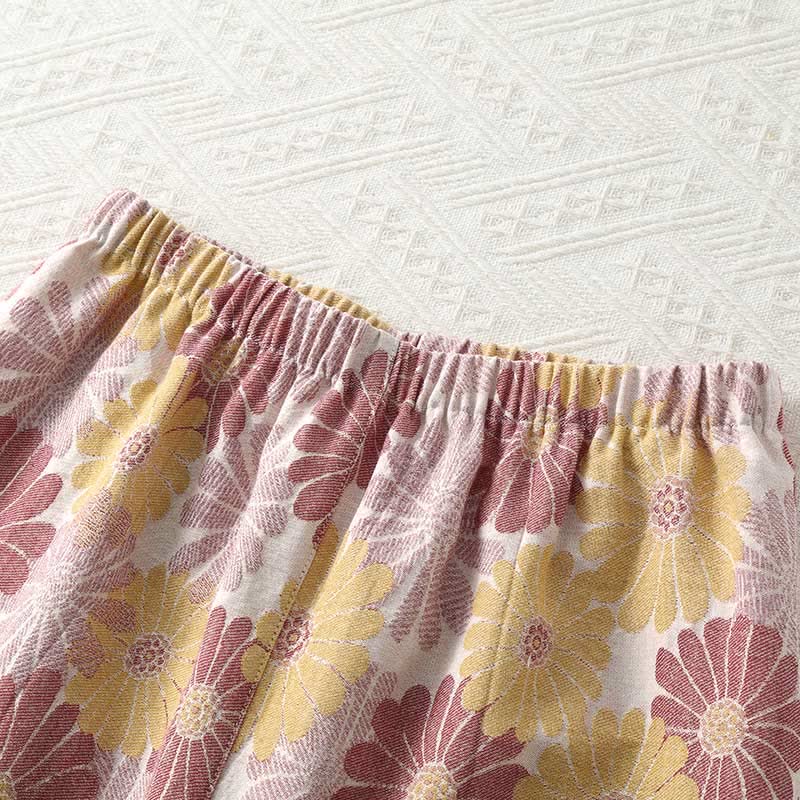 Ensemble de vêtements d'intérieur en jacquard teint en fil en pur coton - image 4