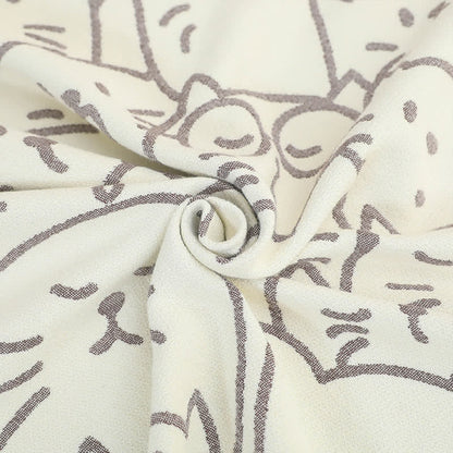 Jolie couette en gaze de coton à quatre couches avec motif chat