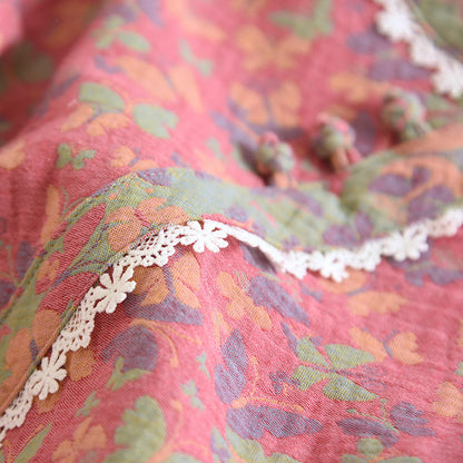 Ensemble pyjama papillon en gaze de coton jacquard