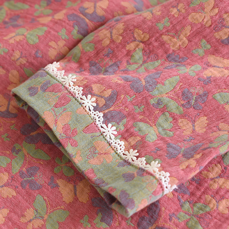 Ensemble pyjama papillon en gaze de coton jacquard