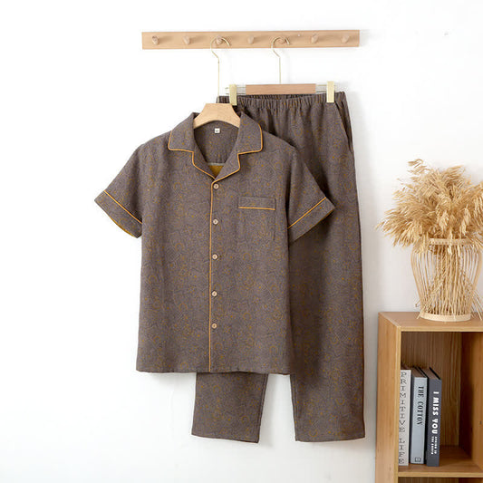 Ensemble pyjama neutre double épaisseur en gaze de coton