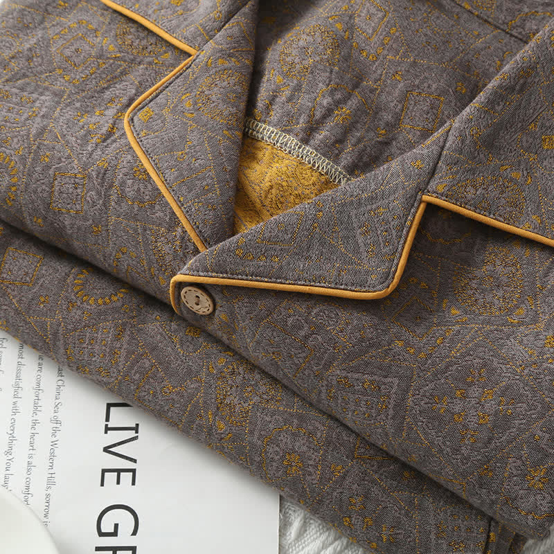 Ensemble pyjama neutre double épaisseur en gaze de coton