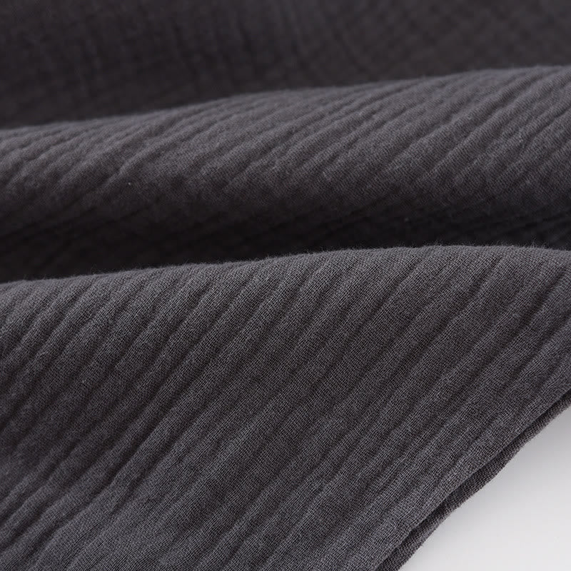 Ensemble pyjama minimaliste en gaze de coton de couleur unie
