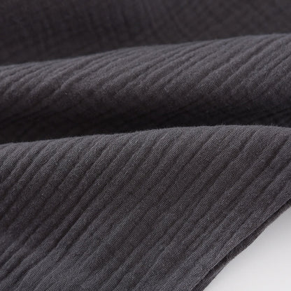 Ensemble pyjama minimaliste en gaze de coton de couleur unie
