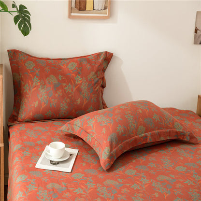 Drap-housse en gaze de coton doux avec motif floral vintage