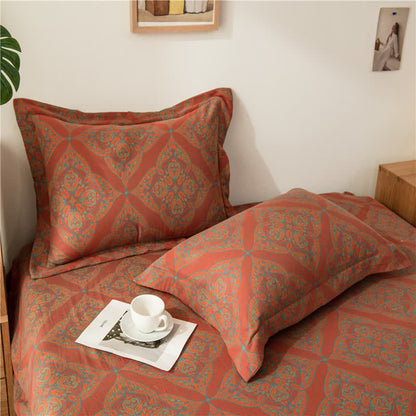 Drap-housse luxueux en jacquard teint en fil