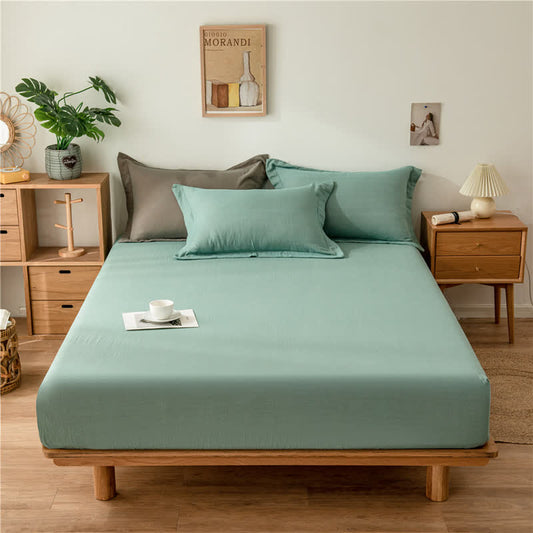 Drap-housse en gaze de coton uni