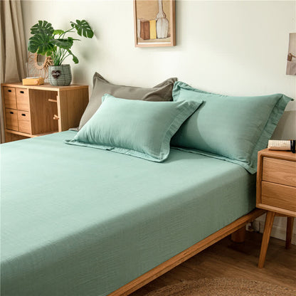 Drap-housse en gaze de coton uni