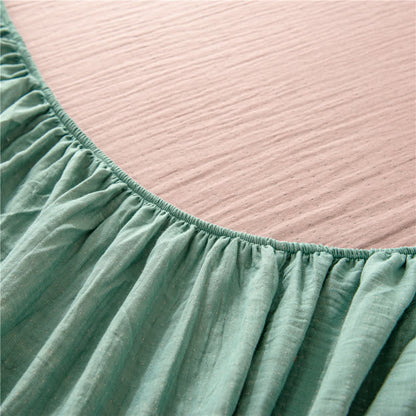 Drap-housse en gaze de coton uni