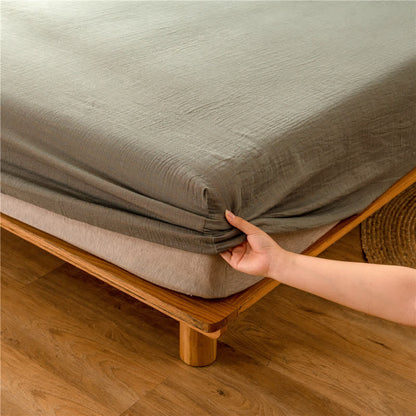 Drap-housse en gaze de coton uni