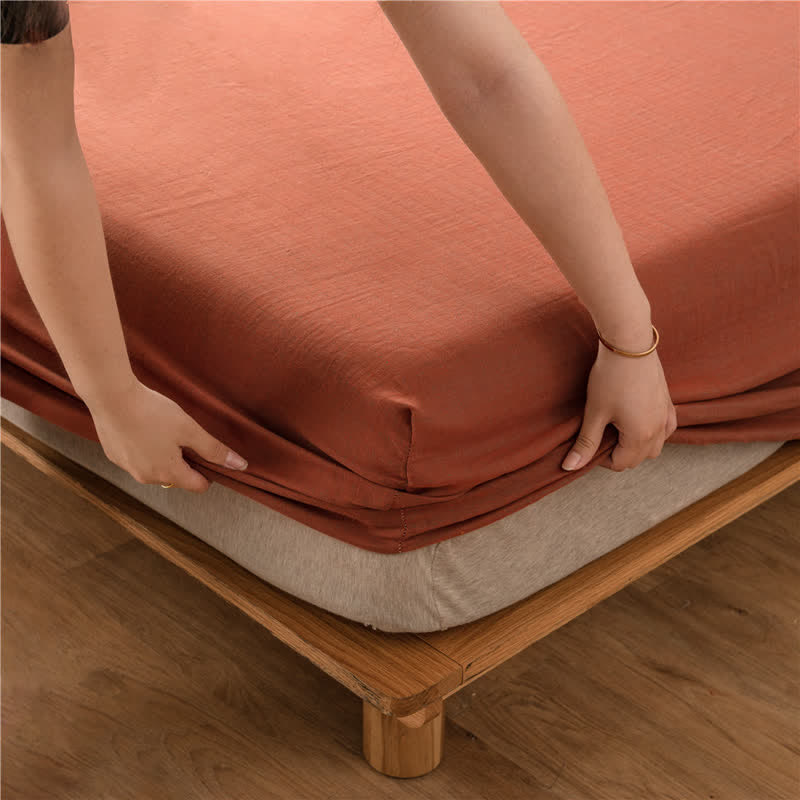 Drap-housse en gaze de coton uni