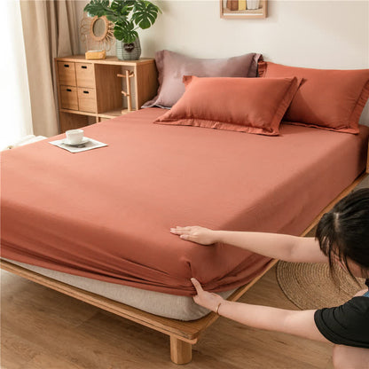 Drap-housse en gaze de coton uni