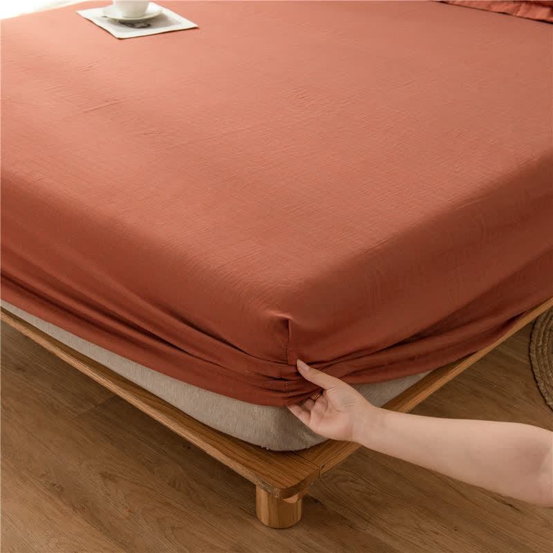 Drap-housse en gaze de coton uni