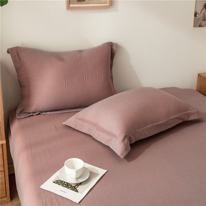 Drap-housse en gaze de coton uni