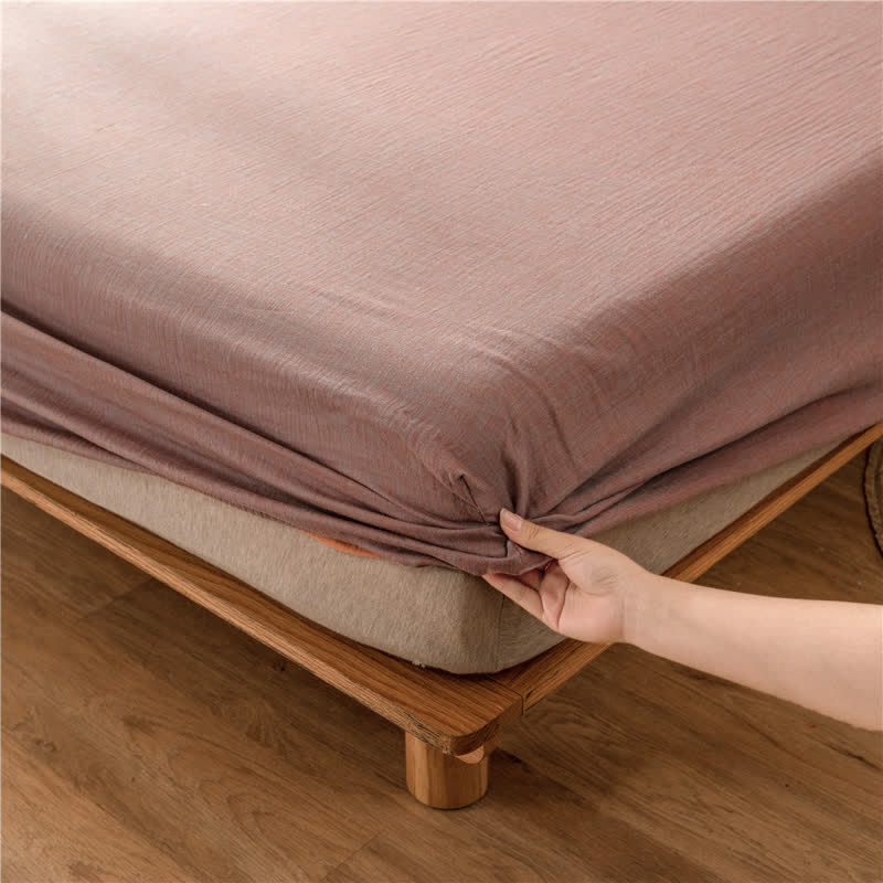 Drap-housse en gaze de coton uni