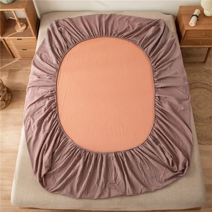 Drap-housse en gaze de coton uni