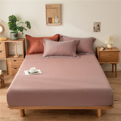 Drap-housse en gaze de coton uni