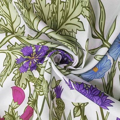 Rideau de douche imperméable avec des plantes de style pastoral
