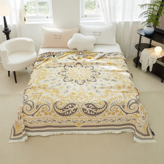 Couette légère en gaze de coton avec pompons