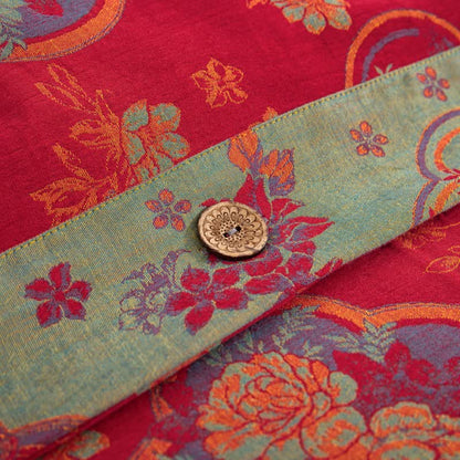 Parure de lit en gaze de coton double épaisseur à motif floral (4 pièces)