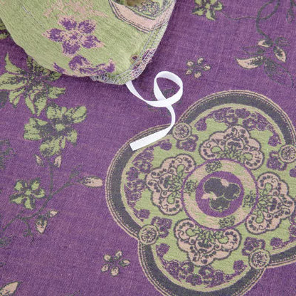 Parure de lit en gaze de coton double épaisseur à motif floral (4 pièces)