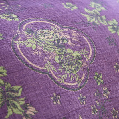 Parure de lit en gaze de coton double épaisseur à motif floral (4 pièces)