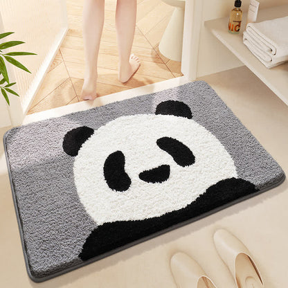 Joli tapis de bain absorbant avec motif panda
