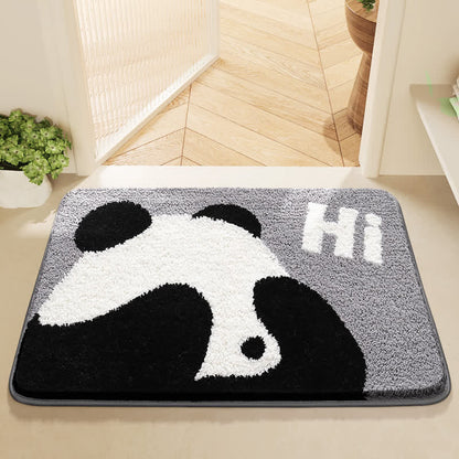 Joli tapis de bain absorbant avec motif panda