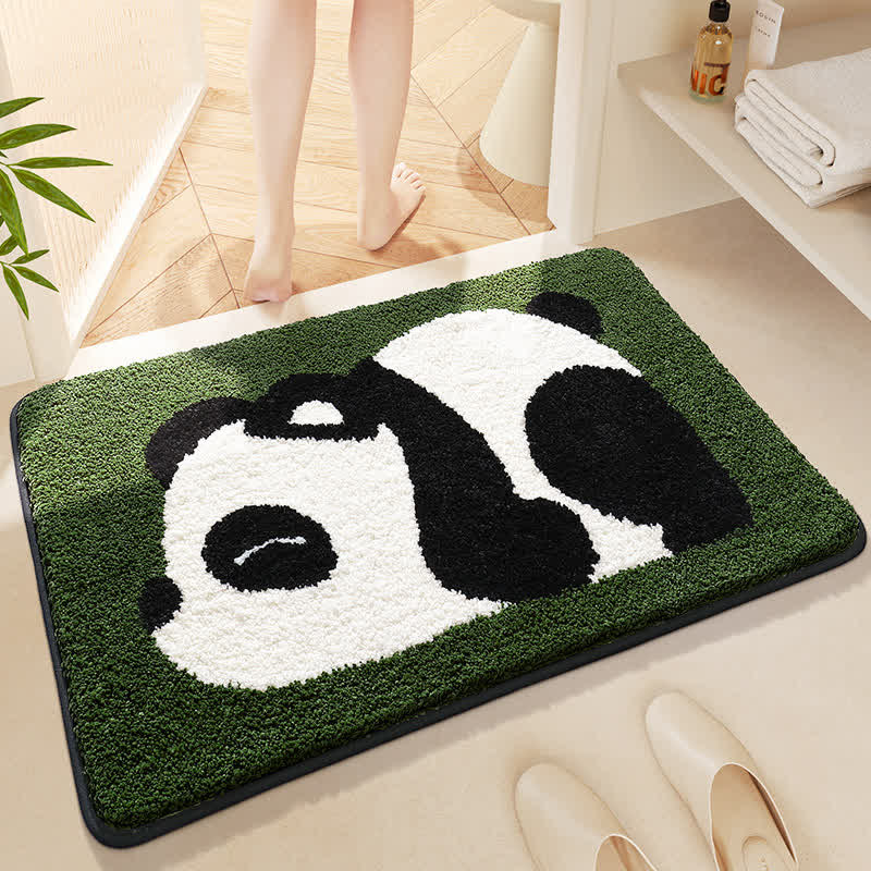 Joli tapis de bain absorbant avec motif panda
