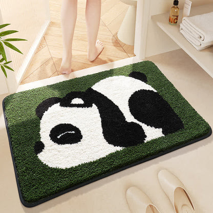 Joli tapis de bain absorbant avec motif panda