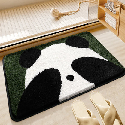 Joli tapis de bain absorbant avec motif panda