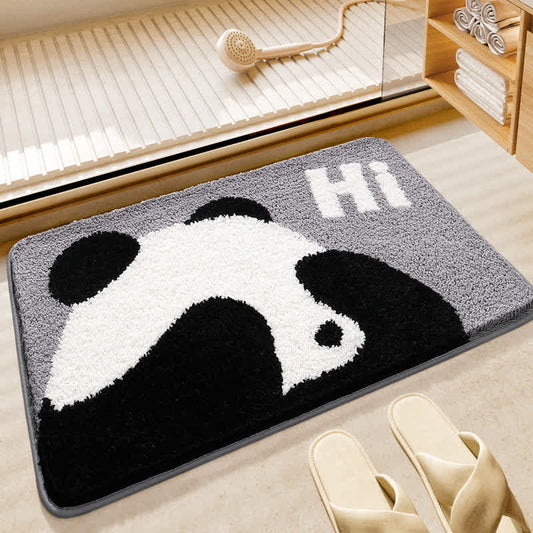 Joli tapis de bain absorbant avec motif panda