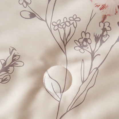 Linge de lit d'été respirant en fibre lyocell à motif floral