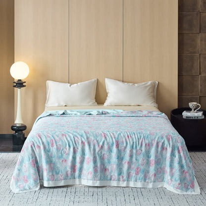 Linge de lit respirant en fibre lyocell au design tulipe rustique