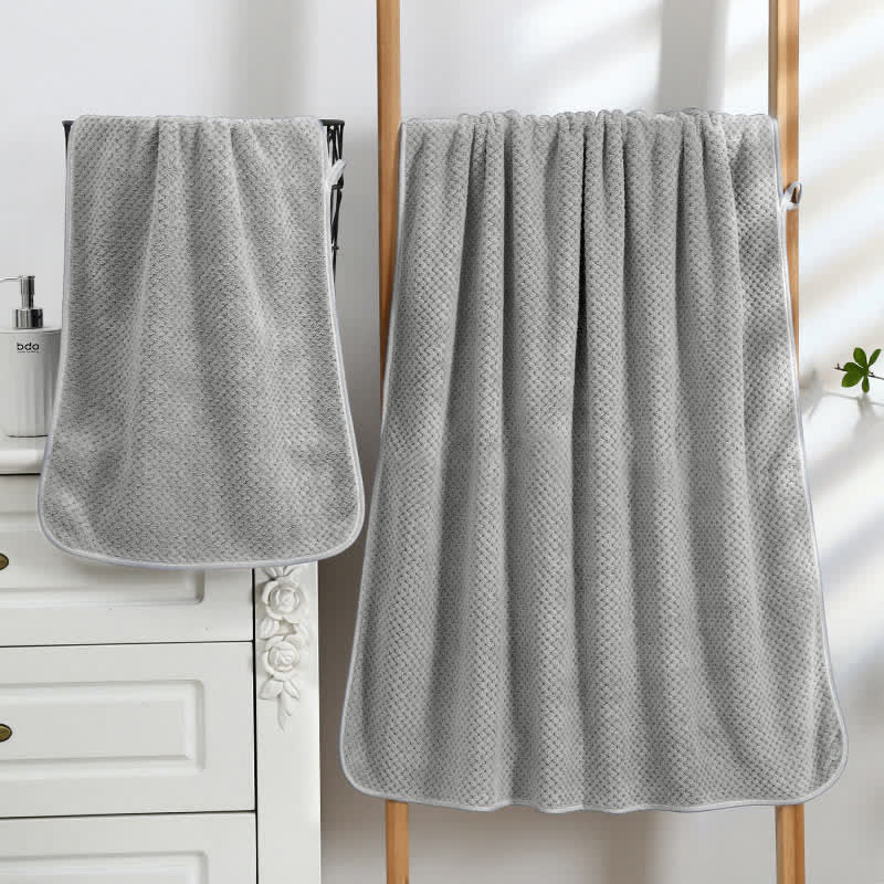 Serviette de bain unie, douce et respirante