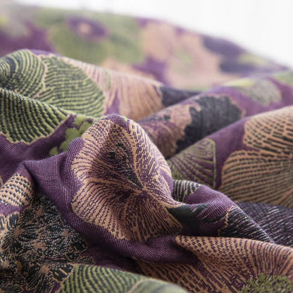 Couette réversible en gaze de coton à motif floral