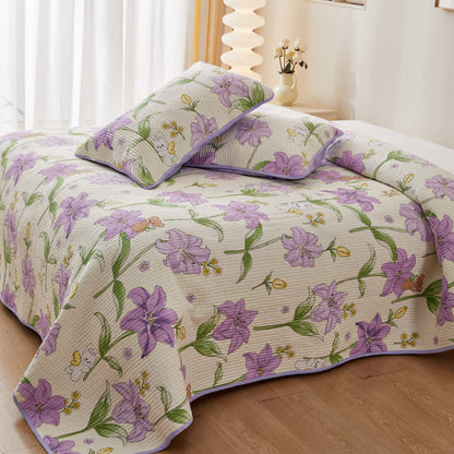 Parure de lit matelassée « Rural Lily » en pur coton