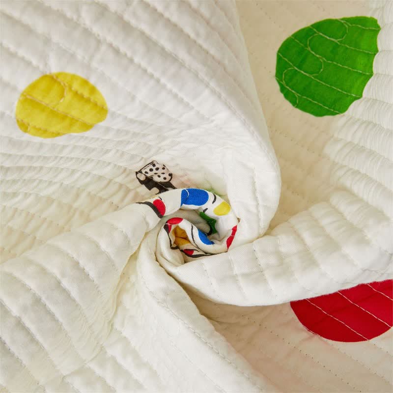 Linge de lit en coton matelassé avec motif citrouille