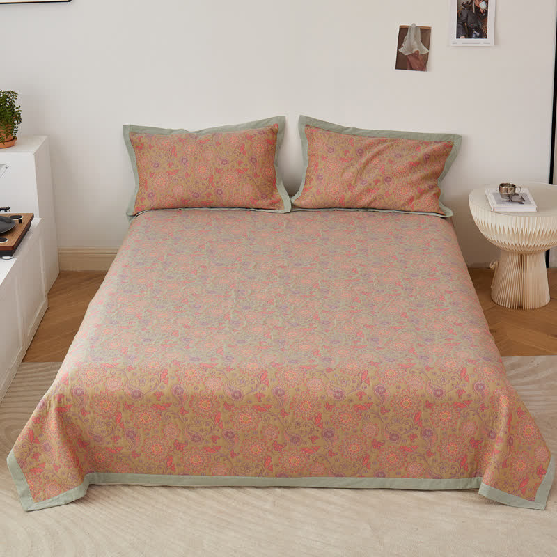 Couette douce de style rétro pastoral en gaze de coton