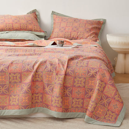 Couette luxueuse et légère de style rétro en pur coton