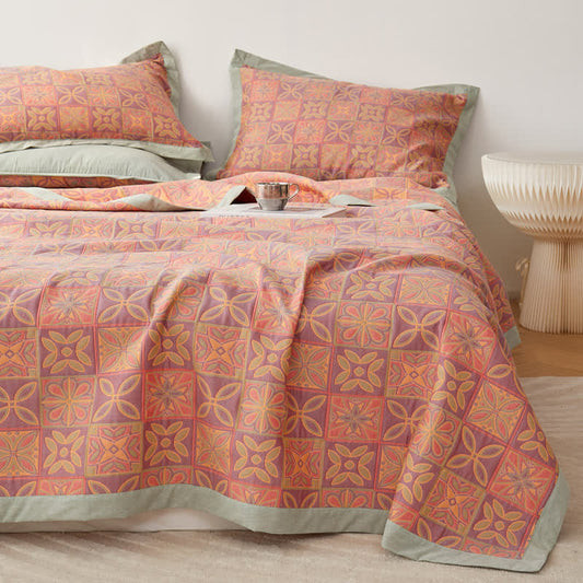 Couette luxueuse et légère de style rétro en pur coton