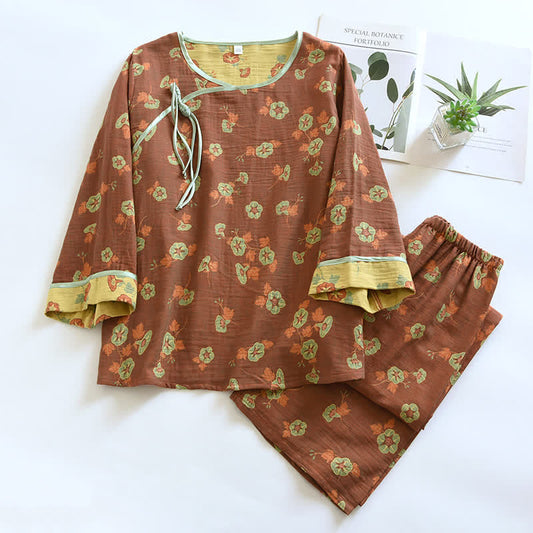 Ensemble pyjama en gaze de coton Rural Morning Glory